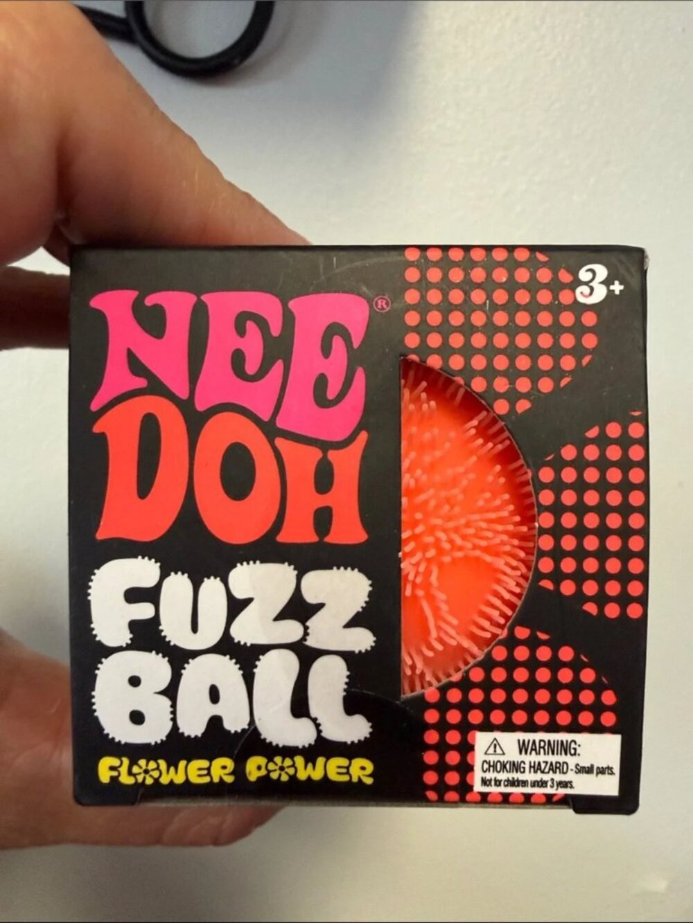 ORANGE NeeDoh Fuzz Ball Flower Power